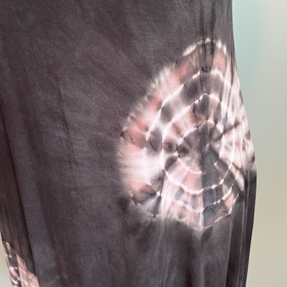 NWT Deborah Viereck Black Tie-Dye Midi Dress - Picture 5 of 10